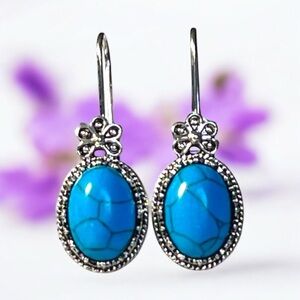 Turquoise Oval Earrings